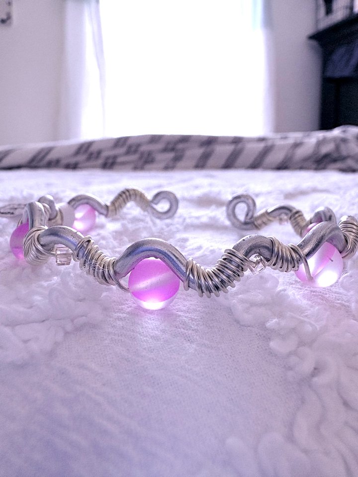 MFD-00300 | Steady Tide Adjustable Cuff Bracelet (Pink) | by Monique Faella Designs™ product image (1)