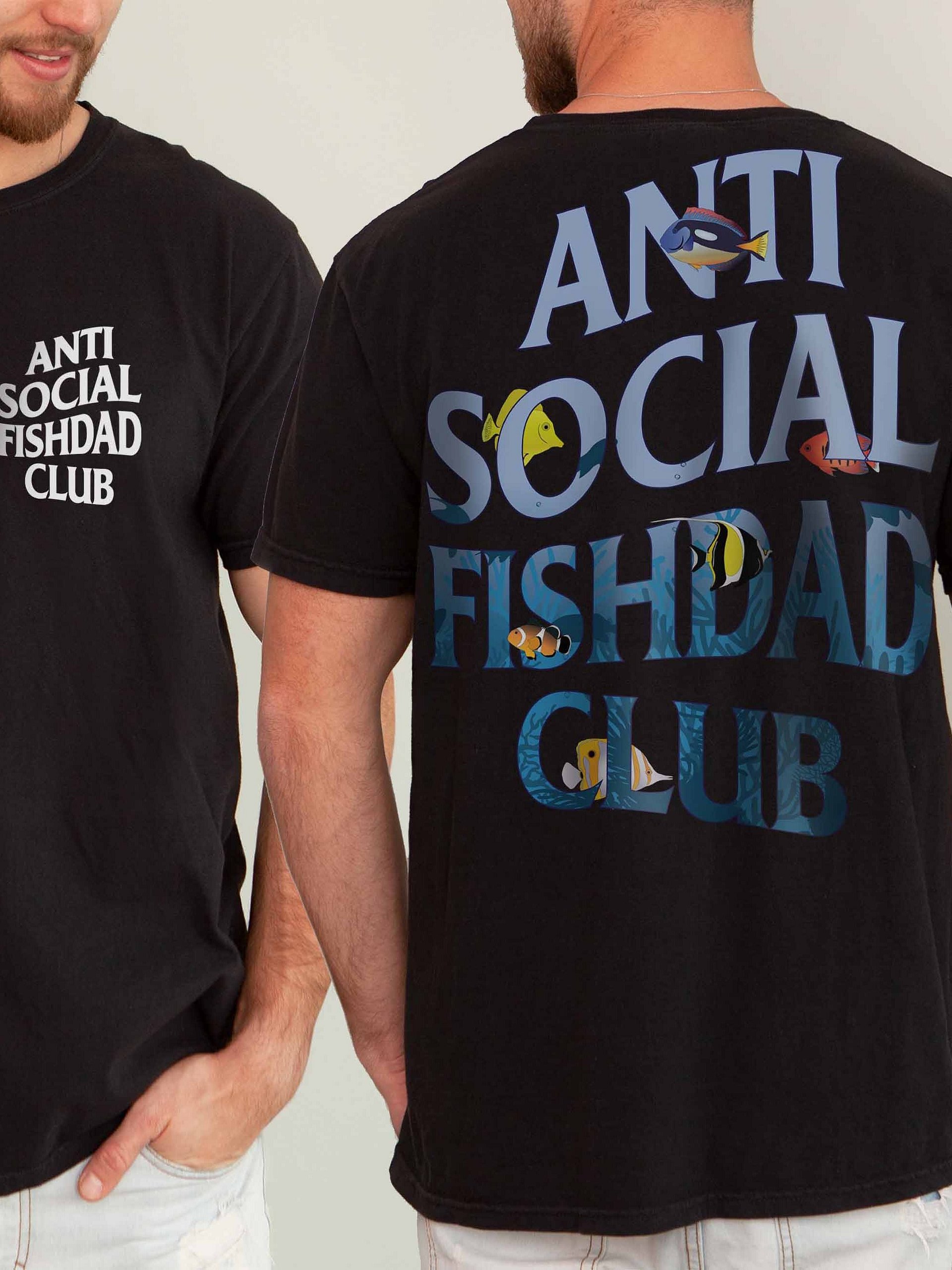 Anti Social Fish Dad Shirt – Funny Fishing Graphic Tee for Introvert Anglers & Fishing Lovers product image (2)