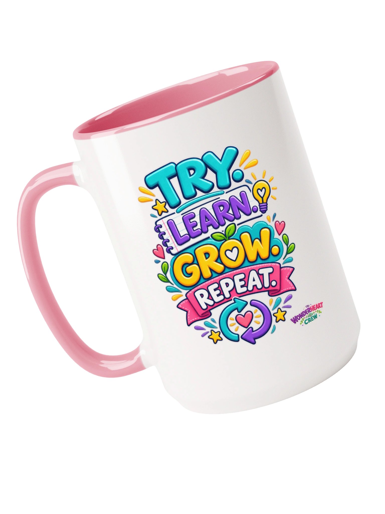 15 oz. Inspirational Mug - Try. Learn. Grow. Repeat product image (4)