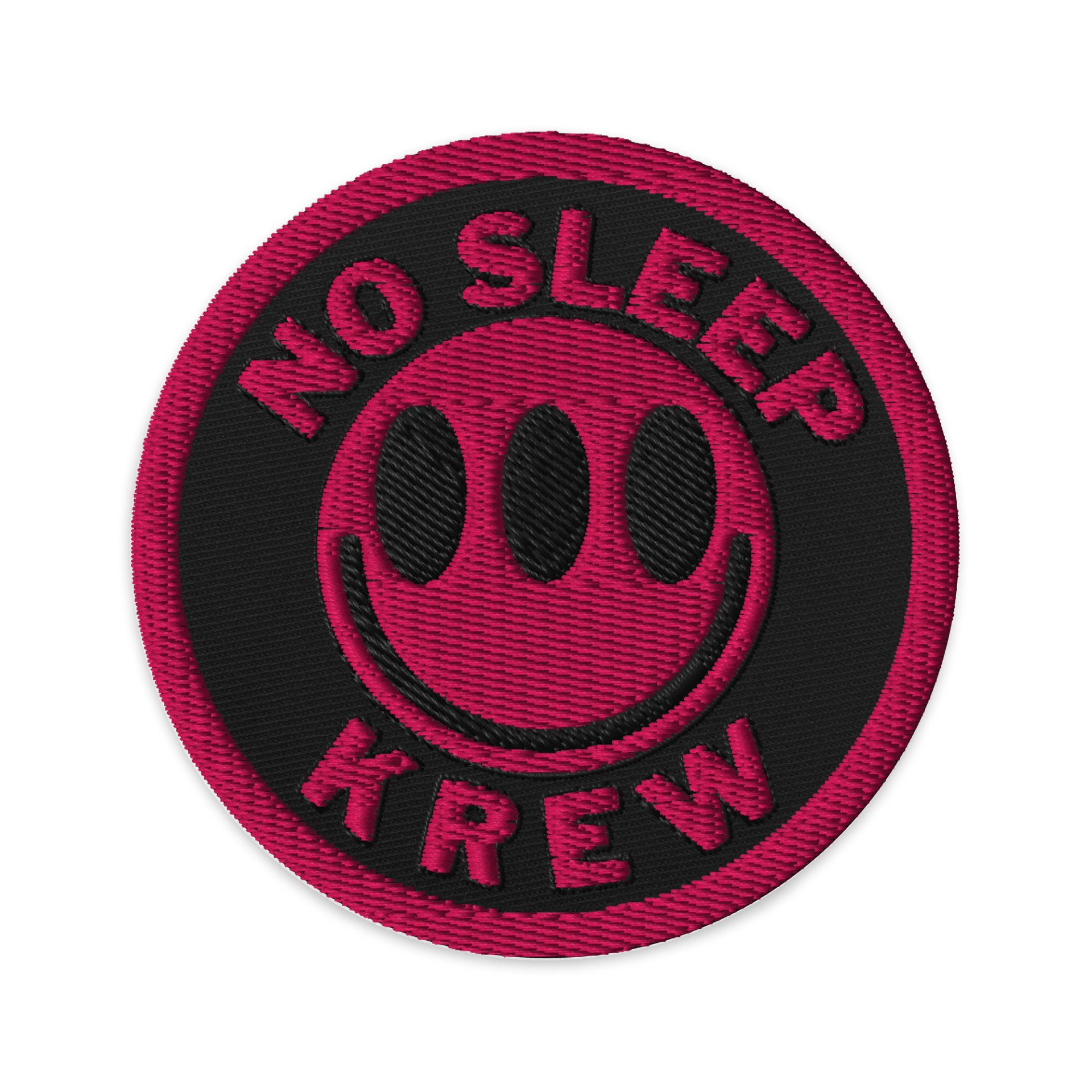 💖 No Sleep Krew Embroidered Patch – Pink Edition product image (1)