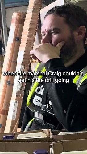 Craig takes Fire Marshalling VERY seriously

#dctuk #warehousefun #workculture #theoffice