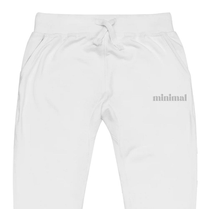 001: white stitched joggers product image (2)