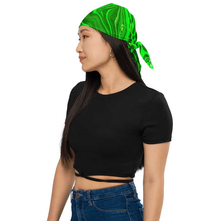 Bandana - Different Shades of Green Digital Fluid Art product image (1)