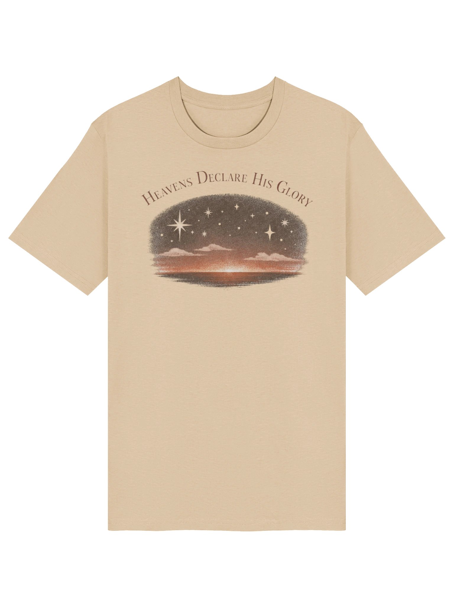 Heavens Declare His Glory T-Shirt – Psalm 19:1 Christian Graphic Tee product image (2)