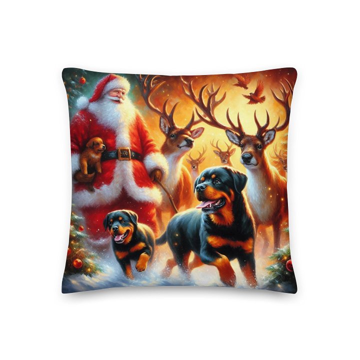 Rottweiler - Santa's Festive Friends Pillow product image (3)