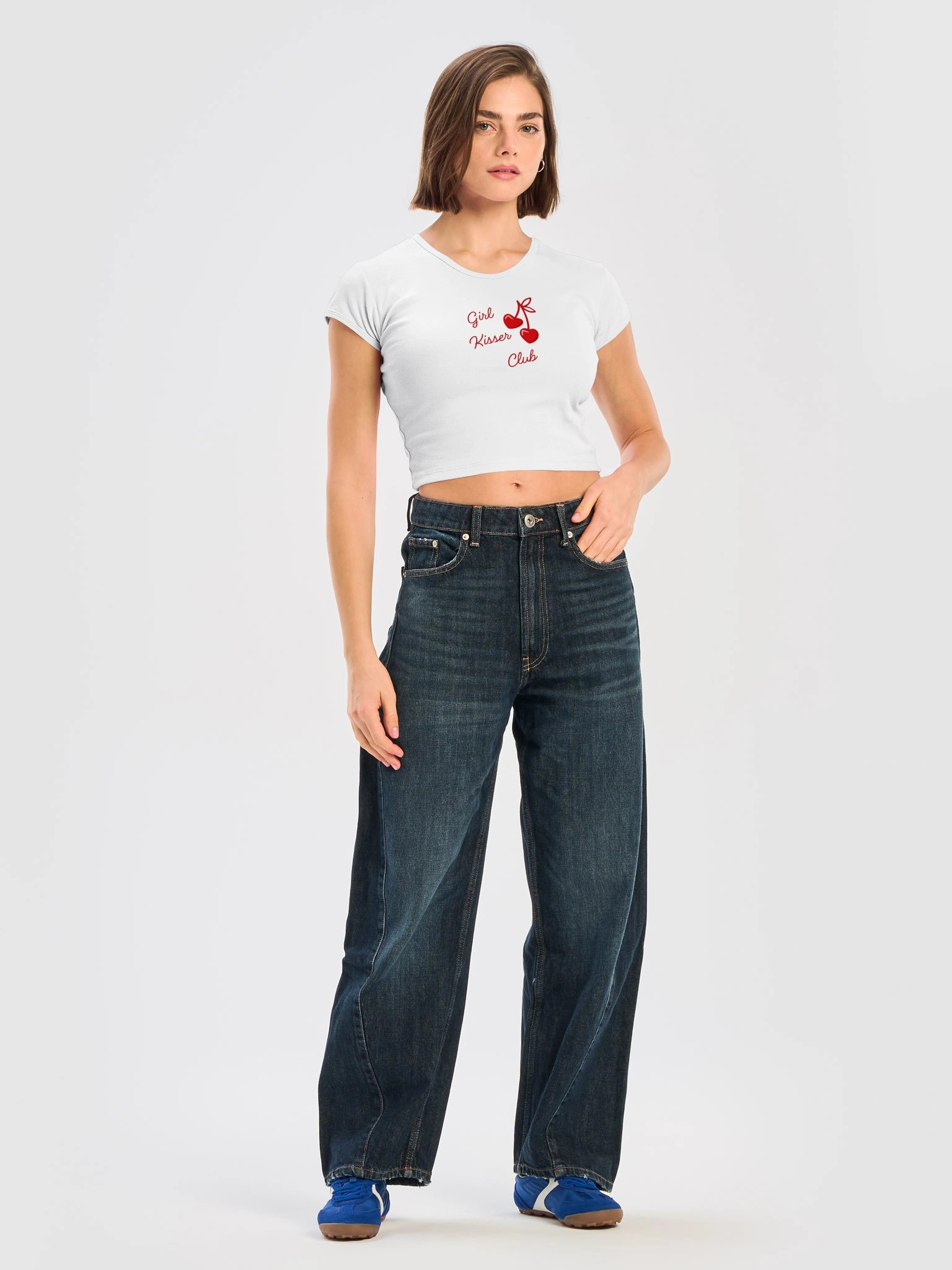 Girl Kisser Club Fitted Baby Tee product image (5)