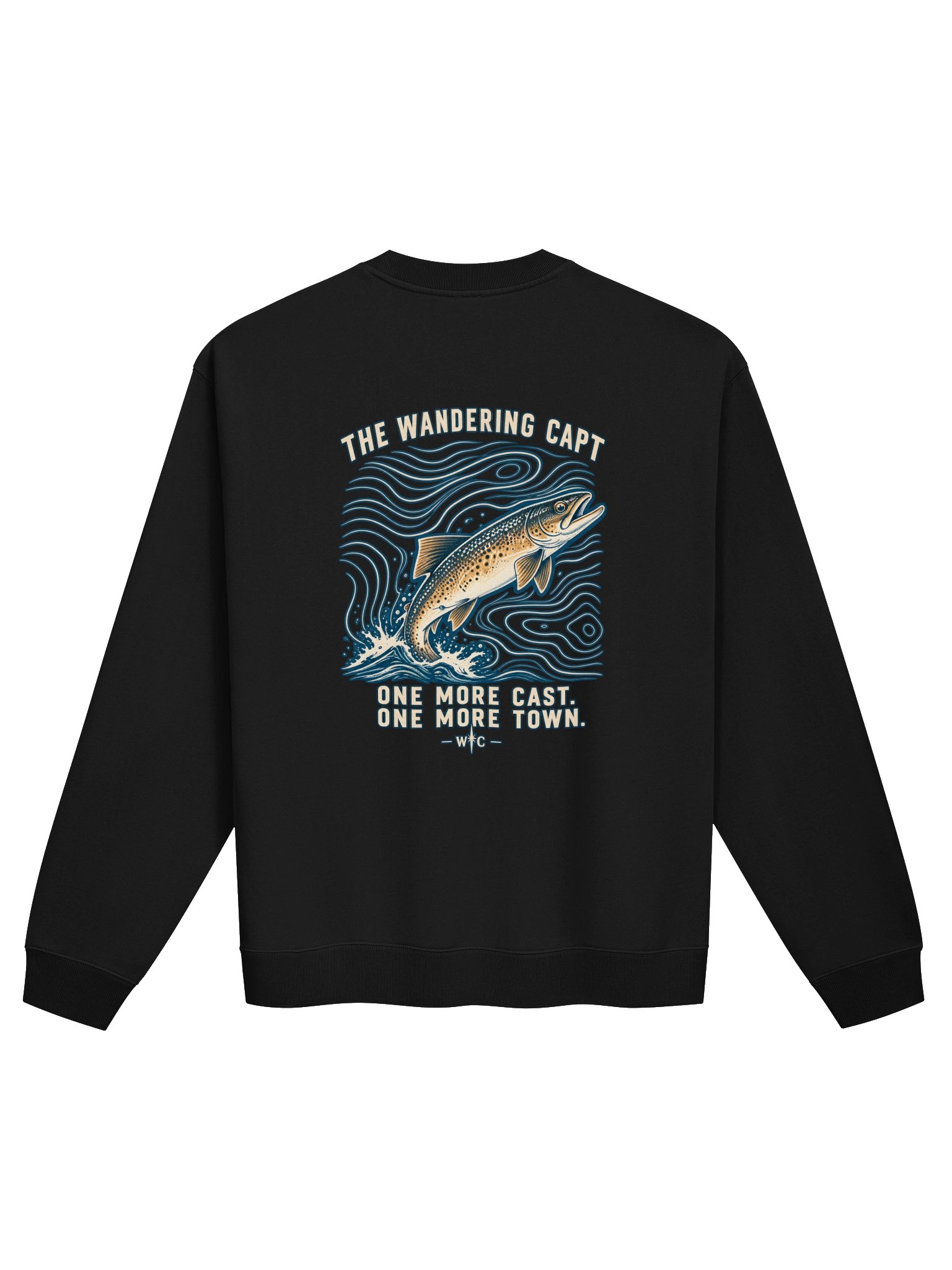 One More Cast. One More Town. | Vintage Trout Crewneck product image (1)