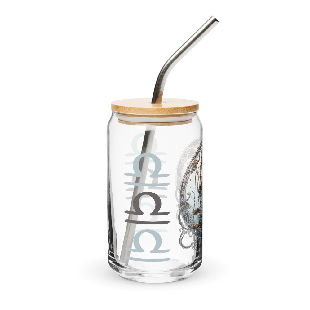 Libra Zodiac Glass Can Sipper product image (5)