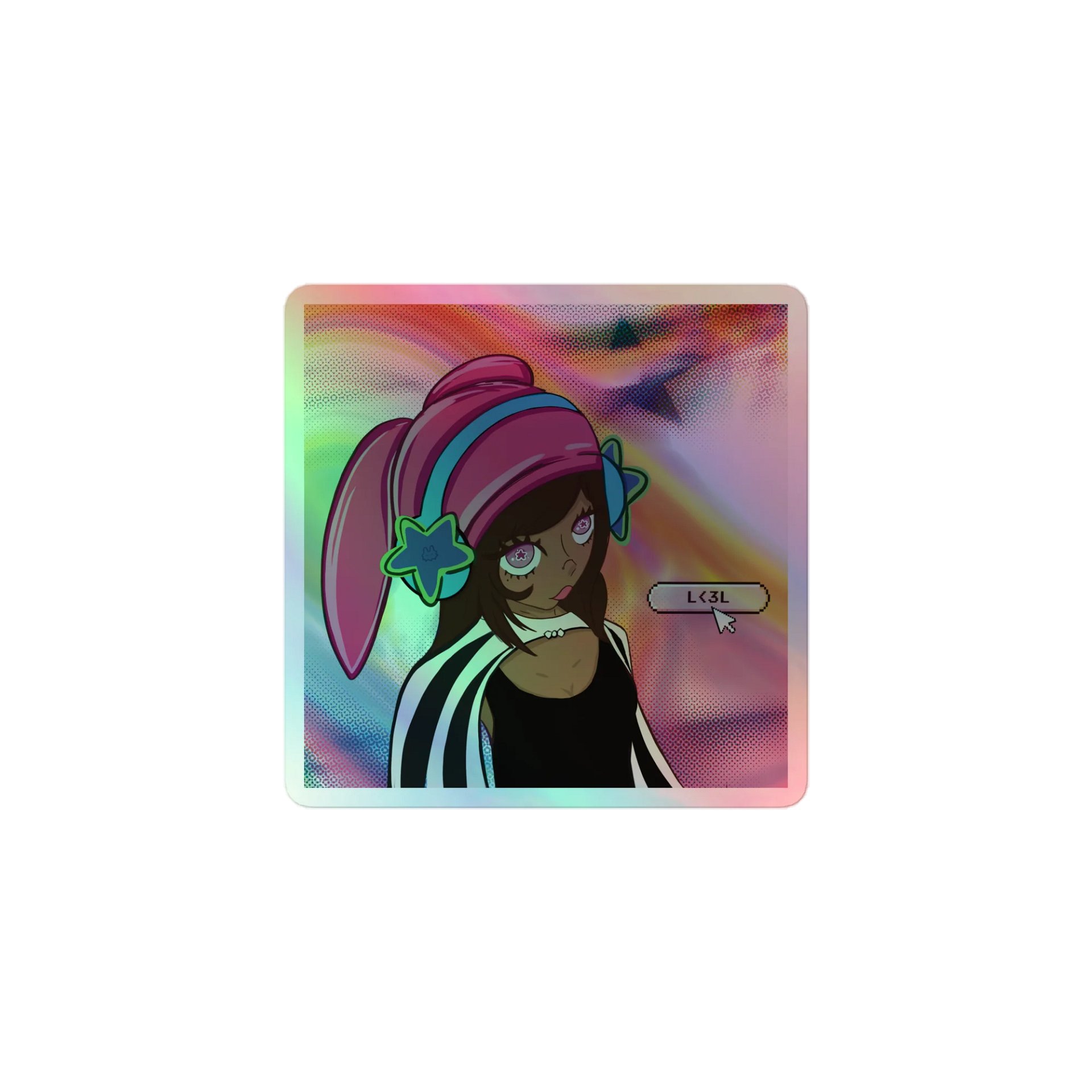 party grl holographic sticker product image (1)
