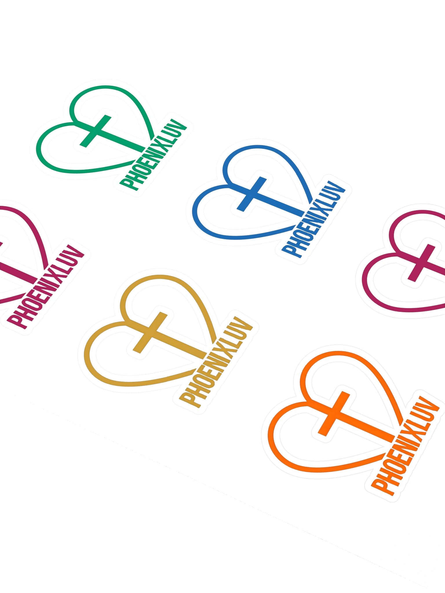 PhoenixLuv — Heart & Shield Logo Sticker Sheet product image (2)