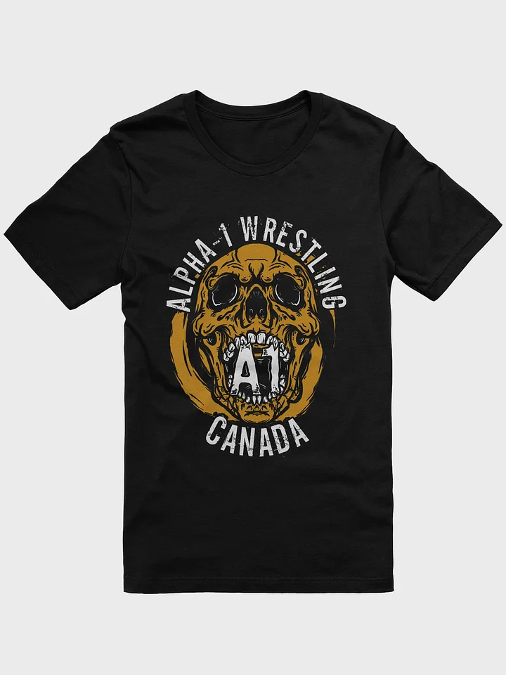 A1 Wrestling Skull T Shirt Deep Yellow product image (1)