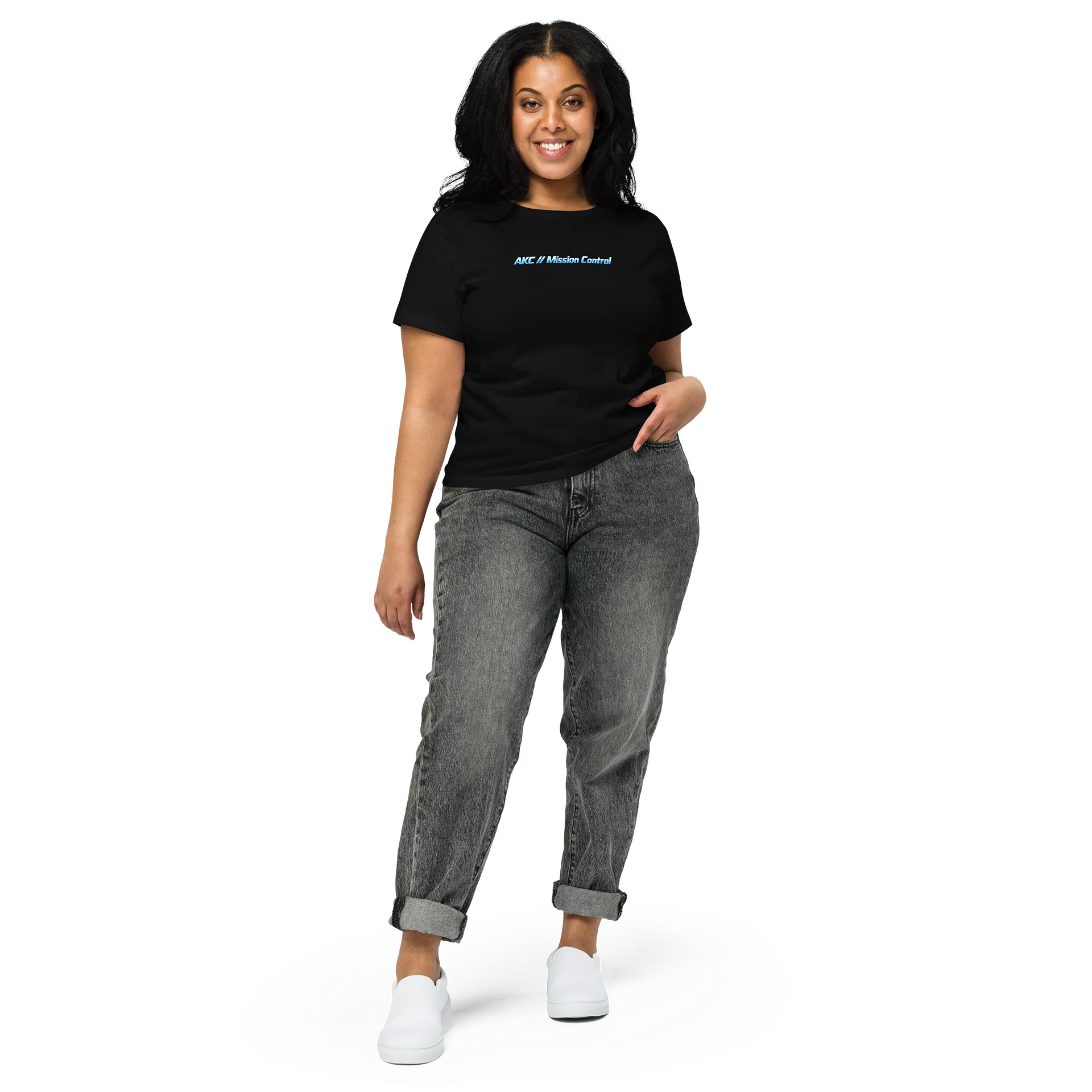 • AKC // Mission Control Women’s High-Waisted Tee | Arkfall Kitty Collective product image (3)