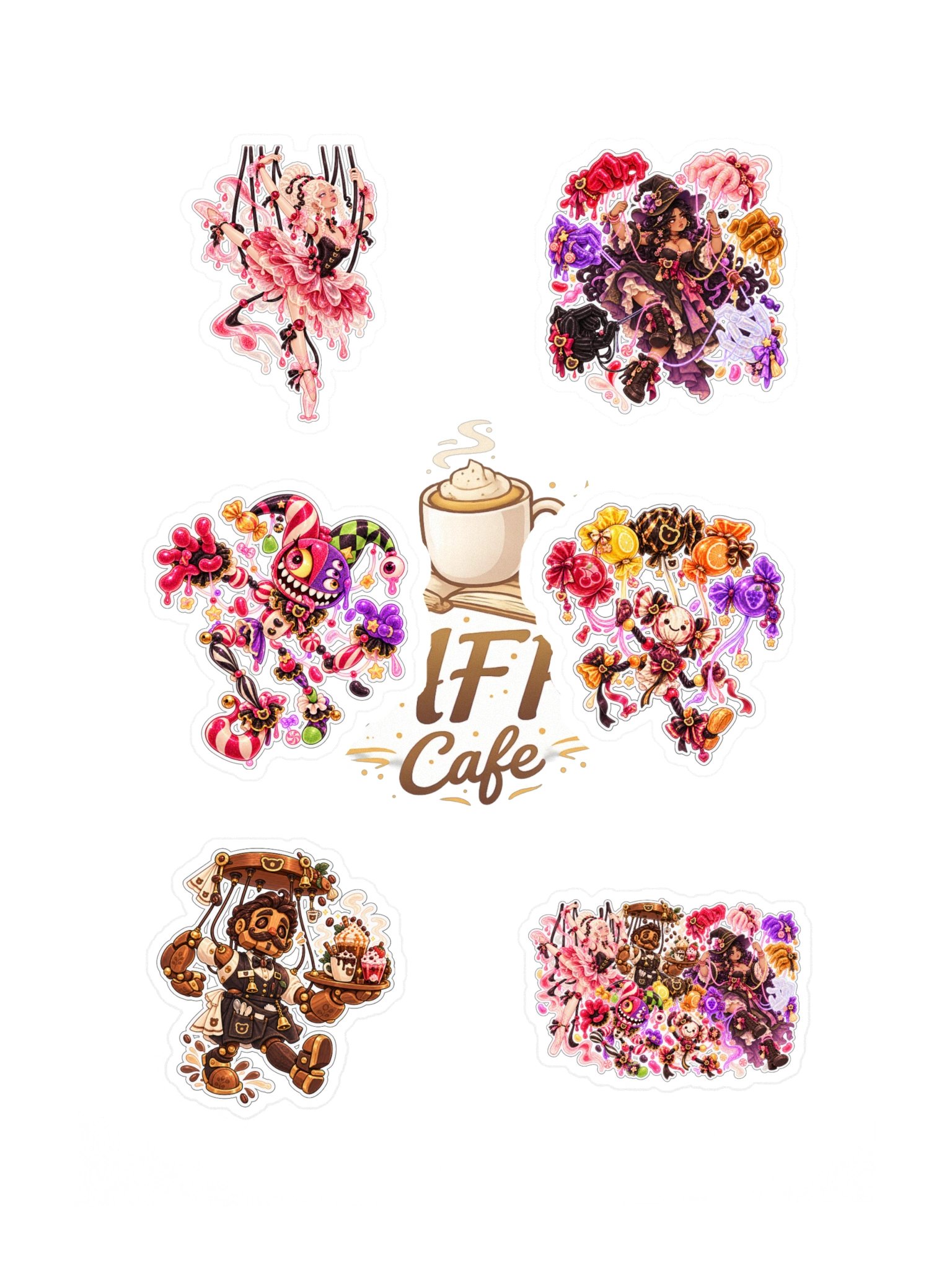 Sugar Stitches: Marionettes — 6 Sticker Pack product image (3)