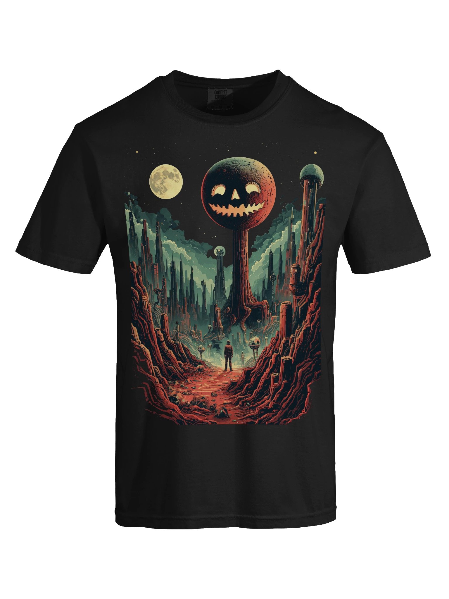 Pumpkin Moon Sci-Fi Heavyweight T-Shirt product image (2)
