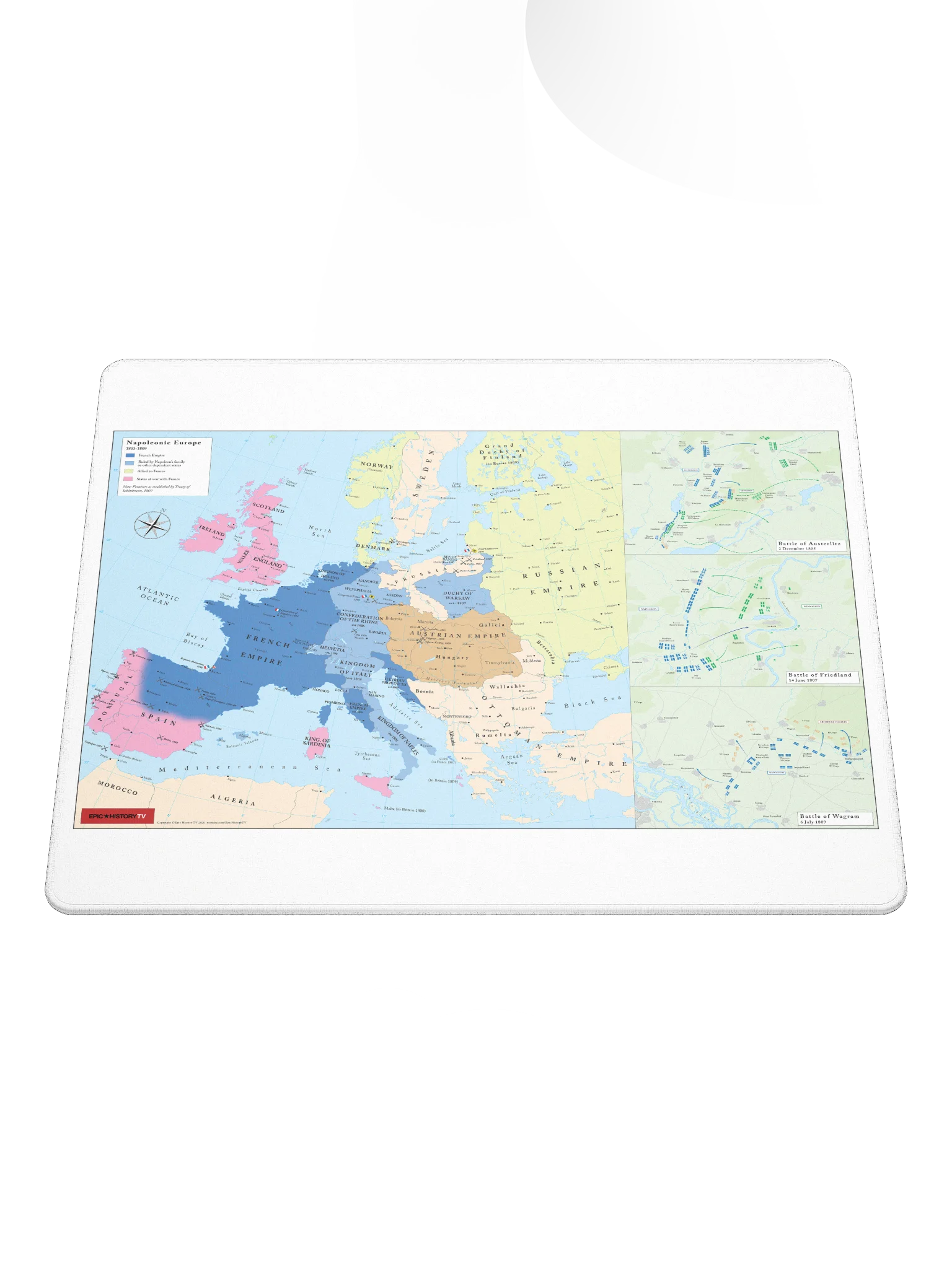 Napoleonic Europe 1809 - Gaming Mouse Pad product image (1)
