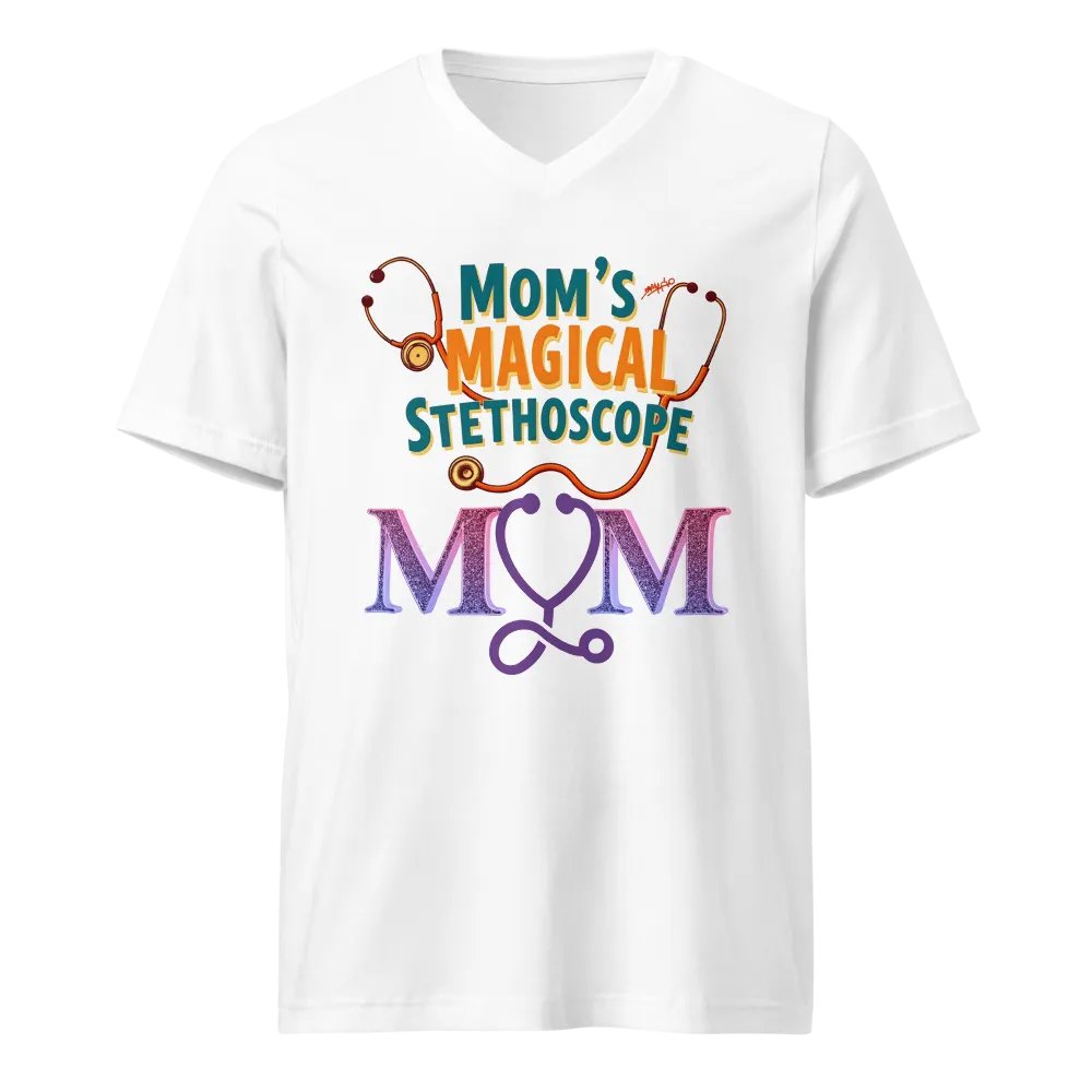 Mom's Magical Stethoscope V-Neck Tee product image (5)