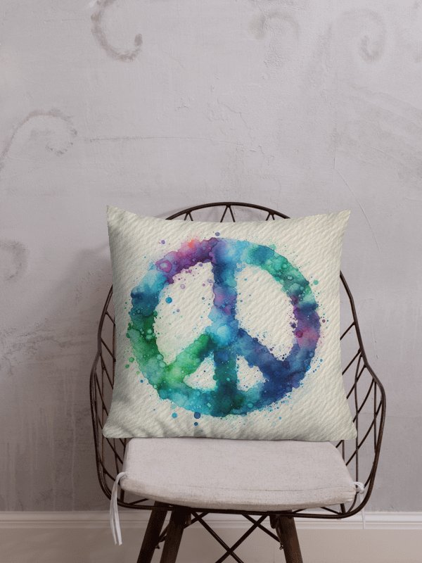 Harmony Splash Premium Pillow |Ai Design symbol of PEACE product image (1)