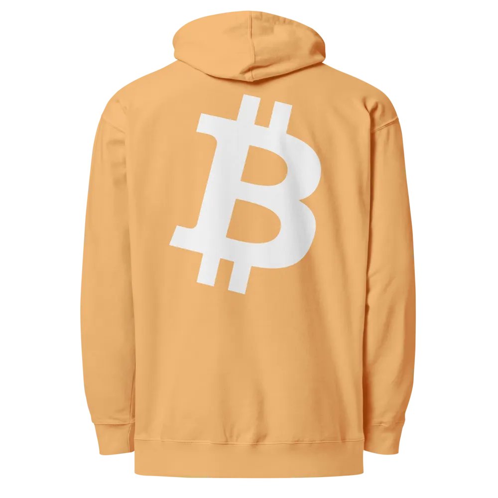Embroidered ₿itcoin Orange-Peach Hoody product image (5)