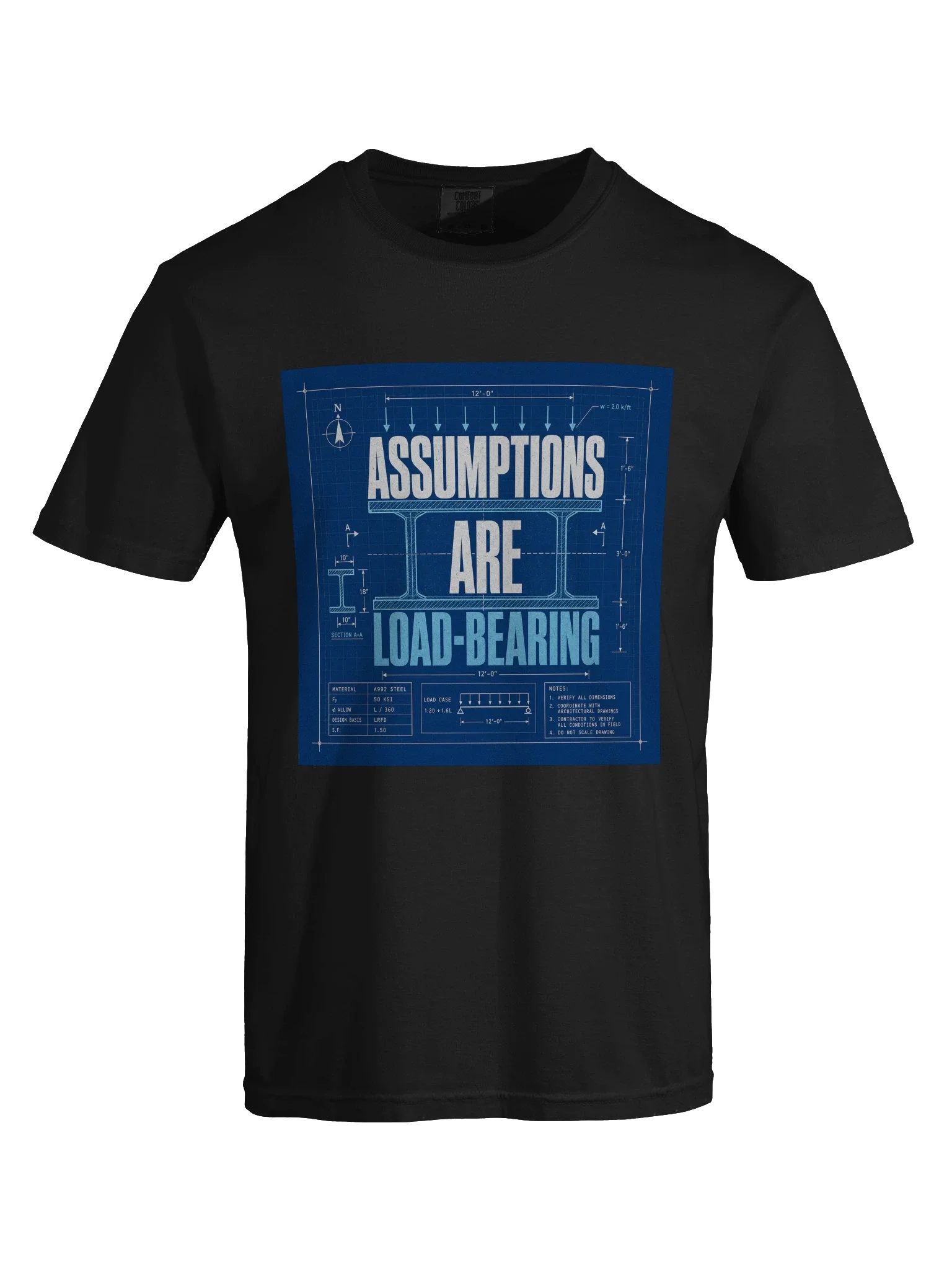 Assumptions Are Load-Bearing Tee — view 5