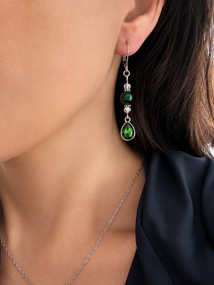 MFD-00312 | Emerald Coast Teardrop Earrings | One of a Kind Coastal Glam Jewelry product image (2)