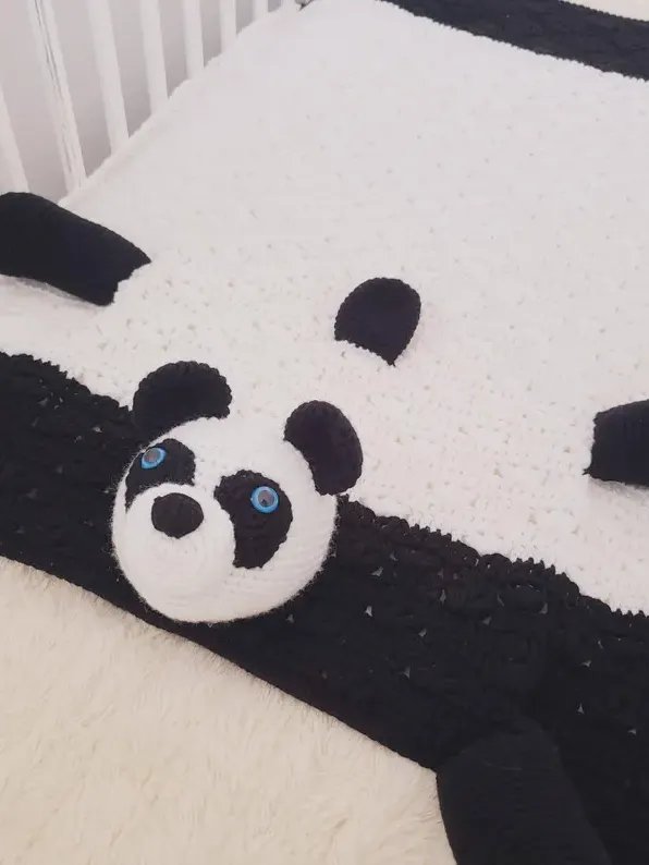 Jungle Panda Crochet Baby Blanket PATTERN - Amigurumi Toy Lovey PDF Pattern - Crafting Happiness product image (6)