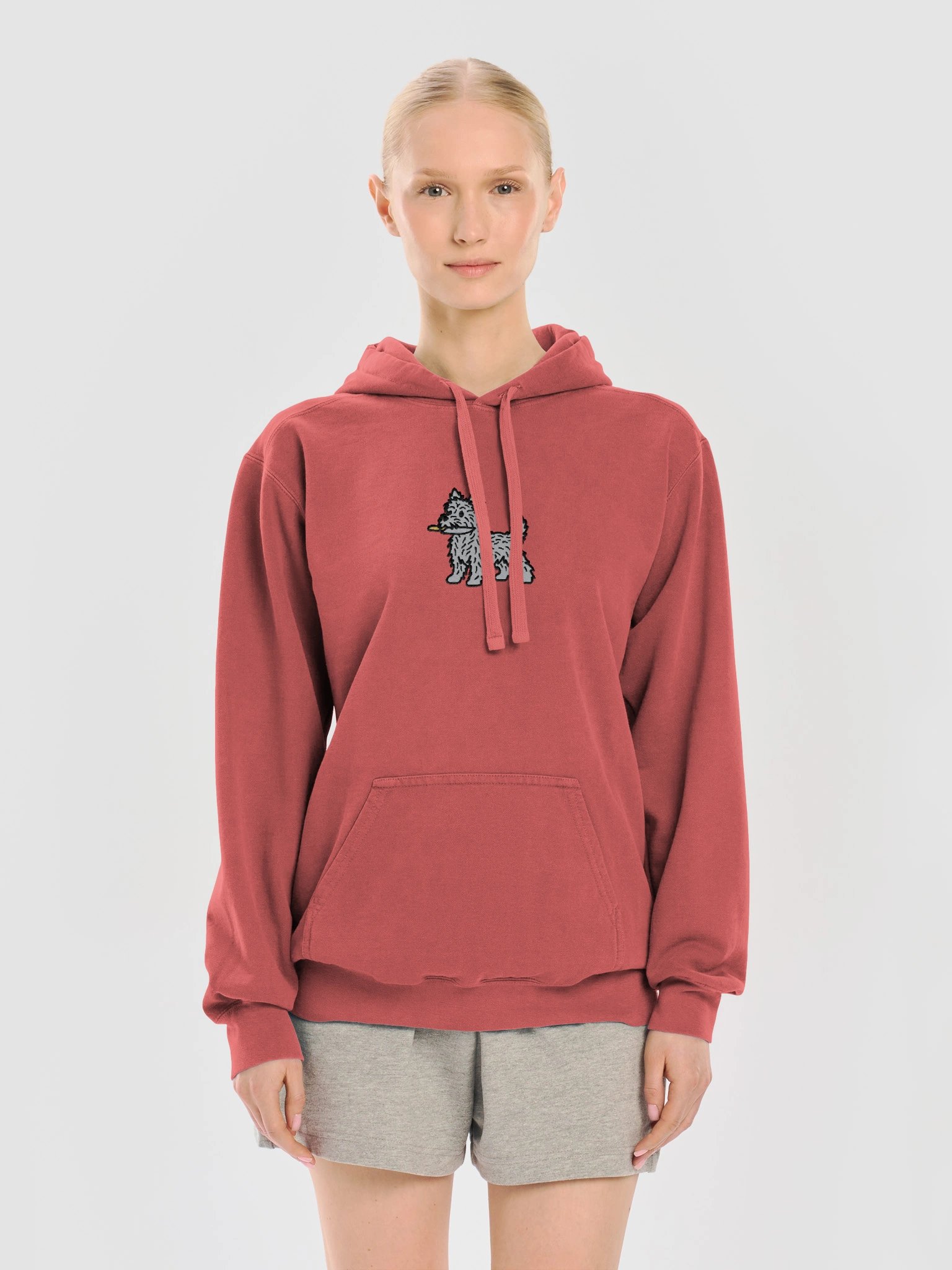 Funny Chibi-Style Cairn Terrier(Gray) Embroidered Premium Hoodie product image (29)