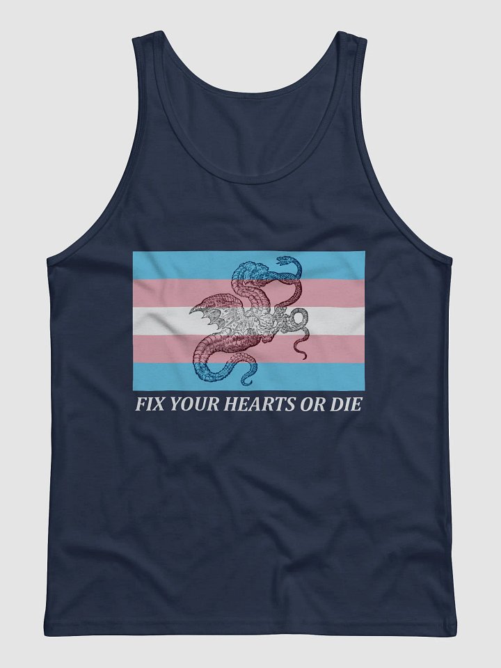 Cozy Tank: Trans Flag With Dragon Devouring Serpent product image (1)