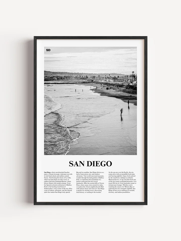 San Diego 03 Newspaper Poster | Framed product image (1)