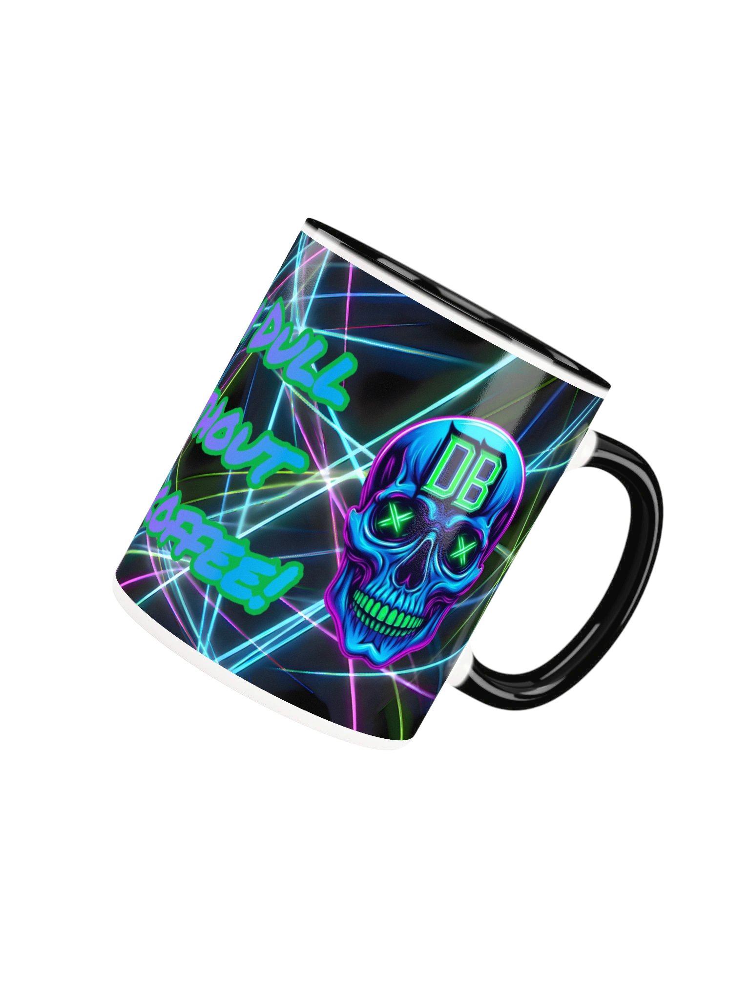"I'm Dull Without Coffee" Two-Colored Mug product image (4)