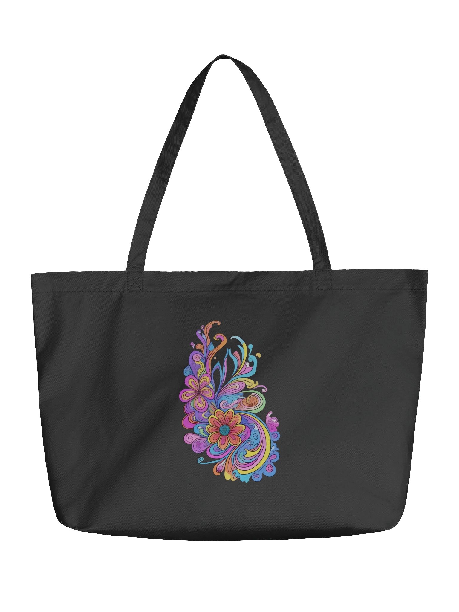 Rainbow Bloom - Eco-conscious Organic Cotton Tote product image (1)