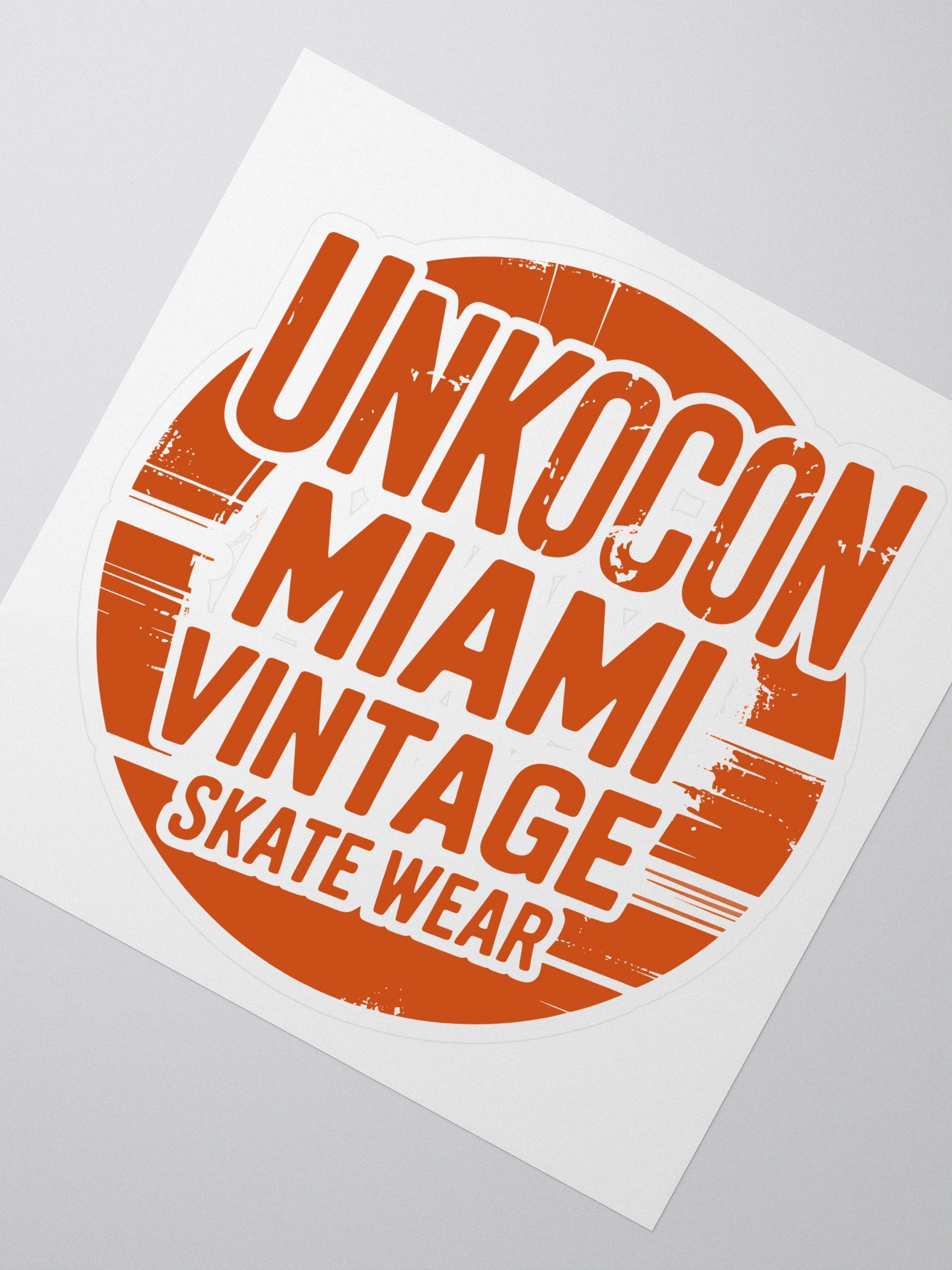 Miami Skate Sticker – Vintage Skater Logo Decal | Retro South Beach Aesthetic (Indoor Use) product image (2)
