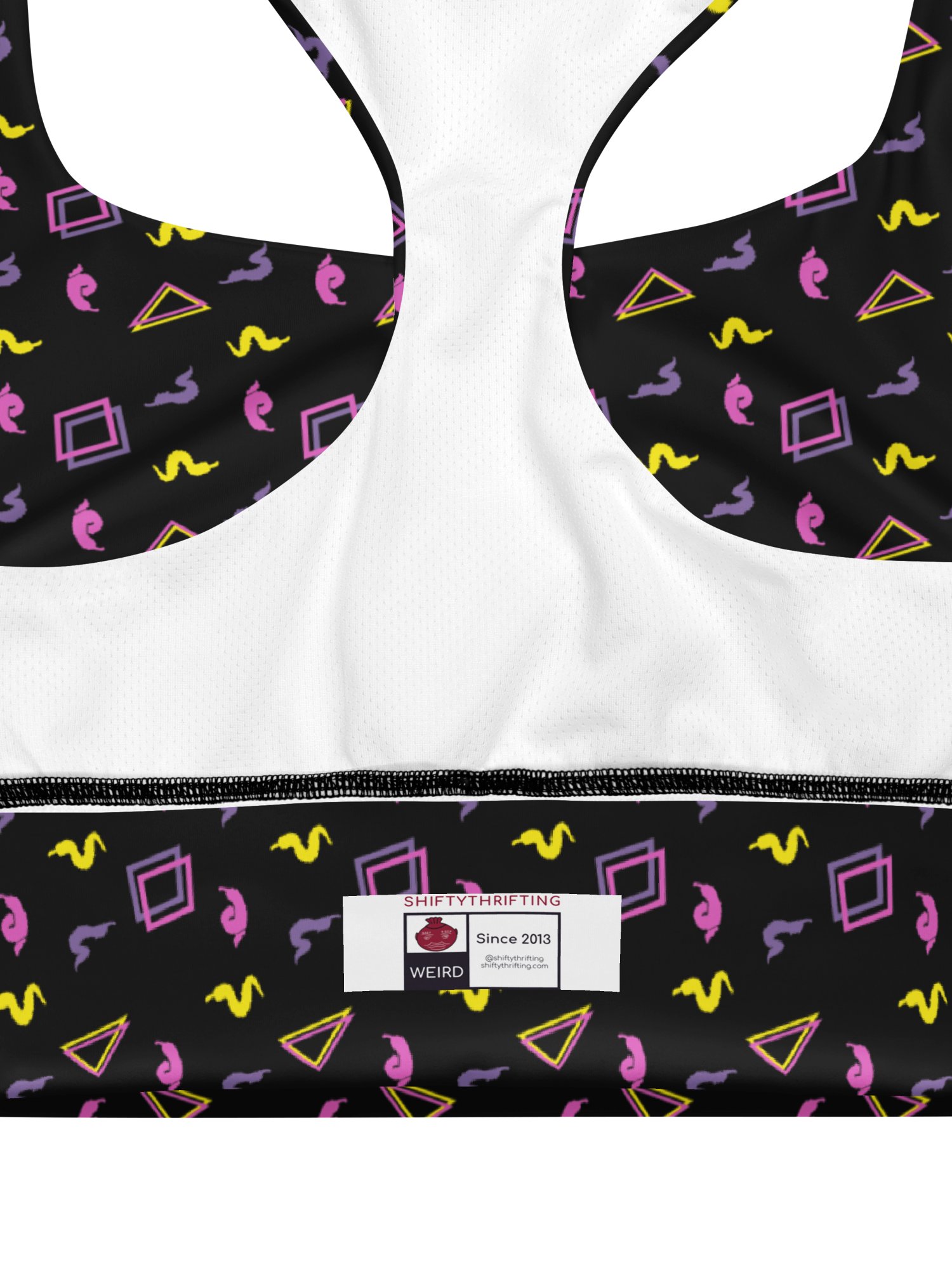 Oh worm black pattern sports bra product image (5)