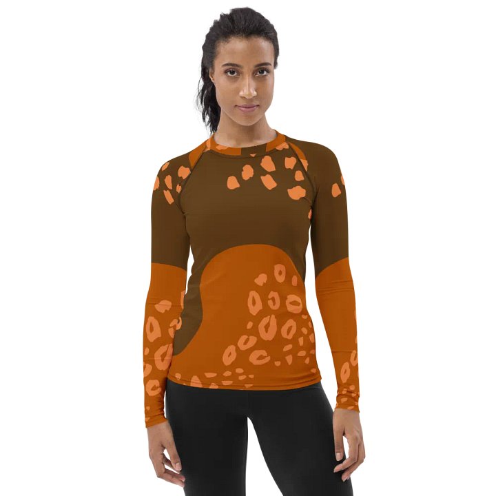 Orange Leopard Dream Women's Rash Guard product image (1)