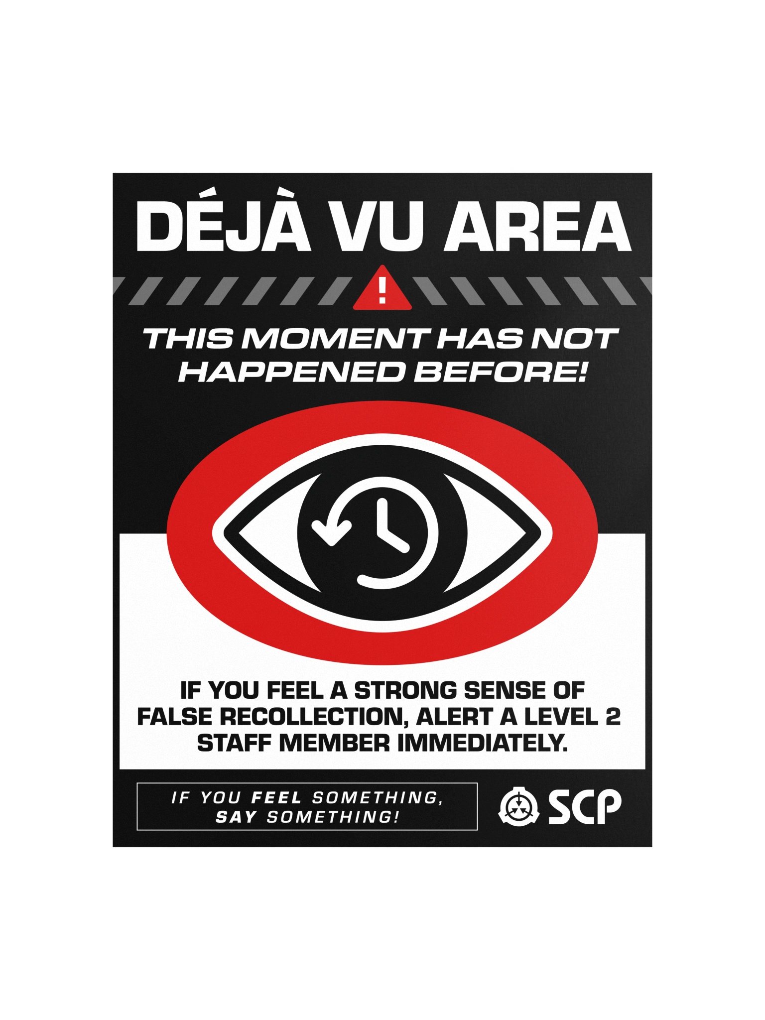 Déjà Vu Area - SCP Warning Poster product image (1)