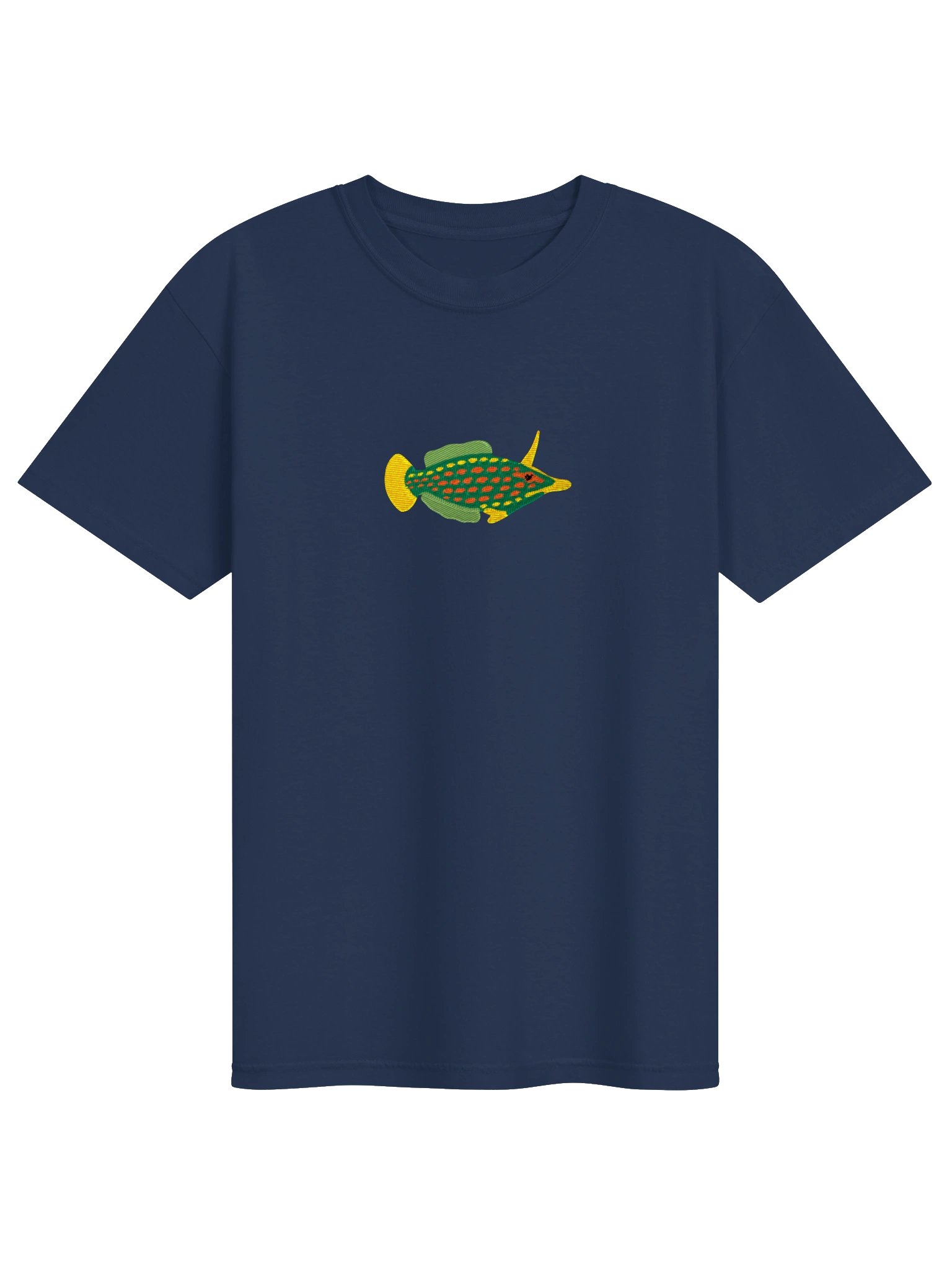Orange-Spotted Filefish Embroidered Shirt | Reef Aquarium Fish Embroidery Tee | Saltwater Marine Fish Apparel product image (5)