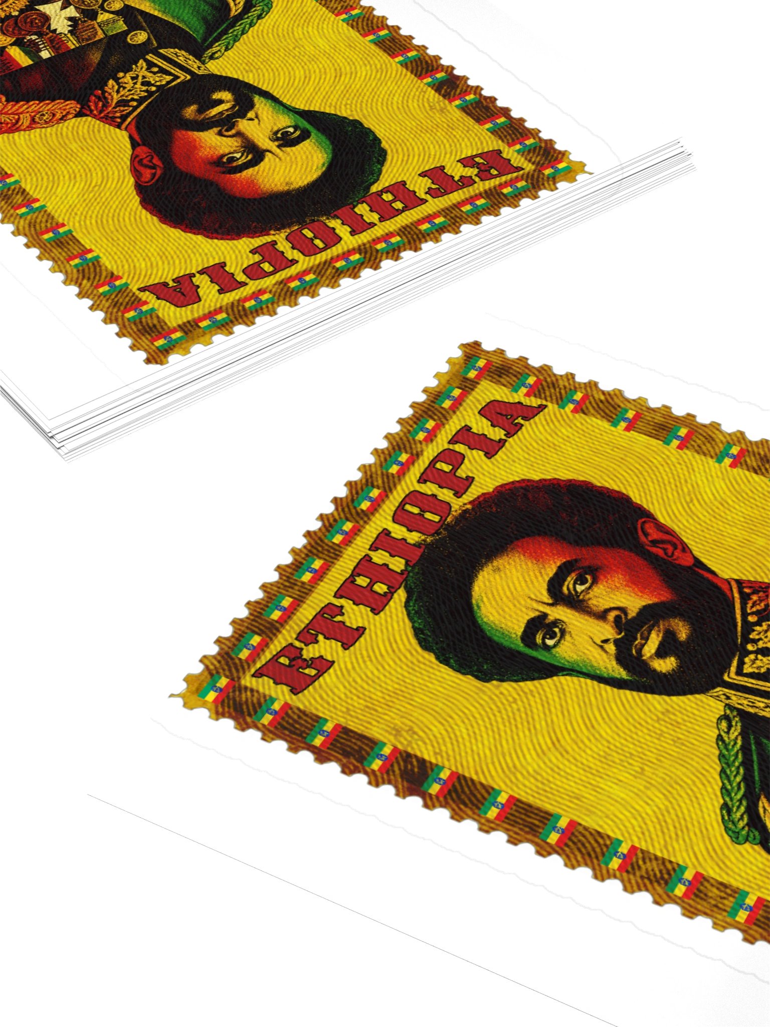 Haile Selassie Ethiopia Vintage Postage Stamp Sticker product image (11)