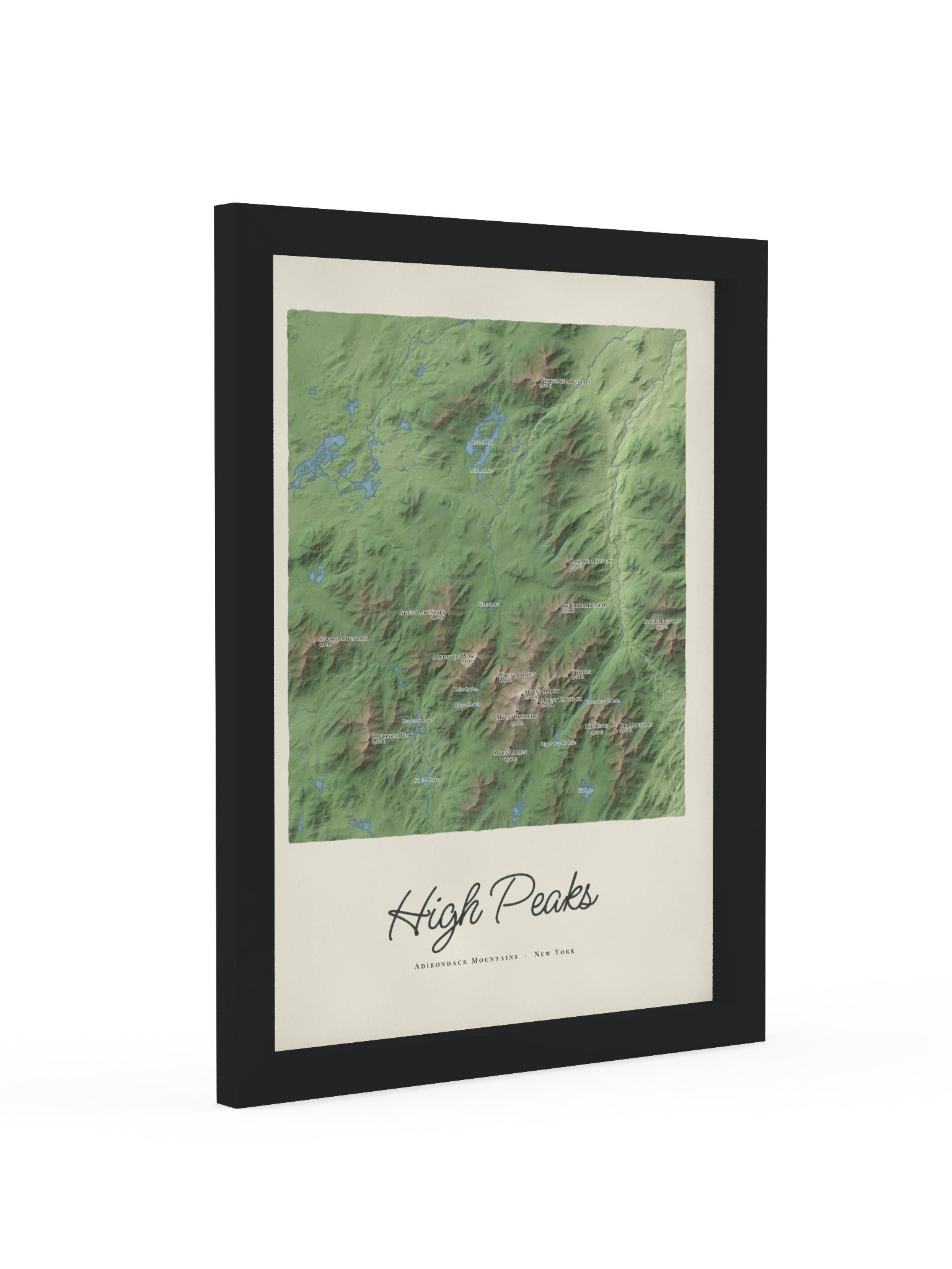 High Peaks Map Framed Print product image (14)