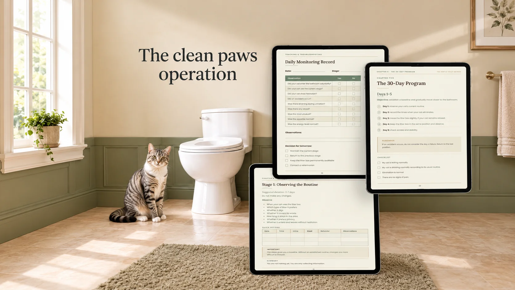 The Clean Paws Operation: Cat Litter-to-Toilet Training Digital Guide product image (3)