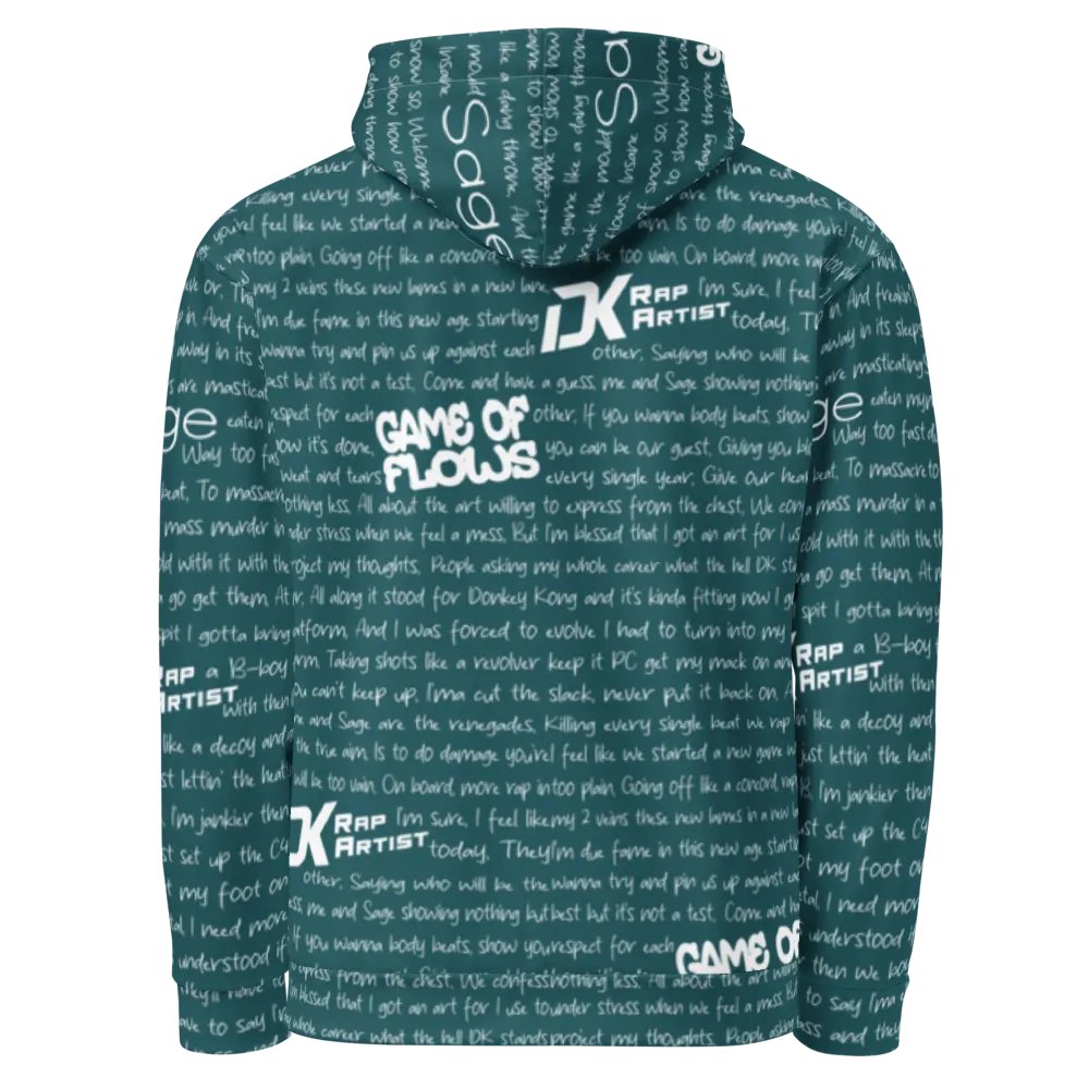 Game of Flows - DK Rap Artist & Sage - GREEN - Unisex Hoodie product image (4)