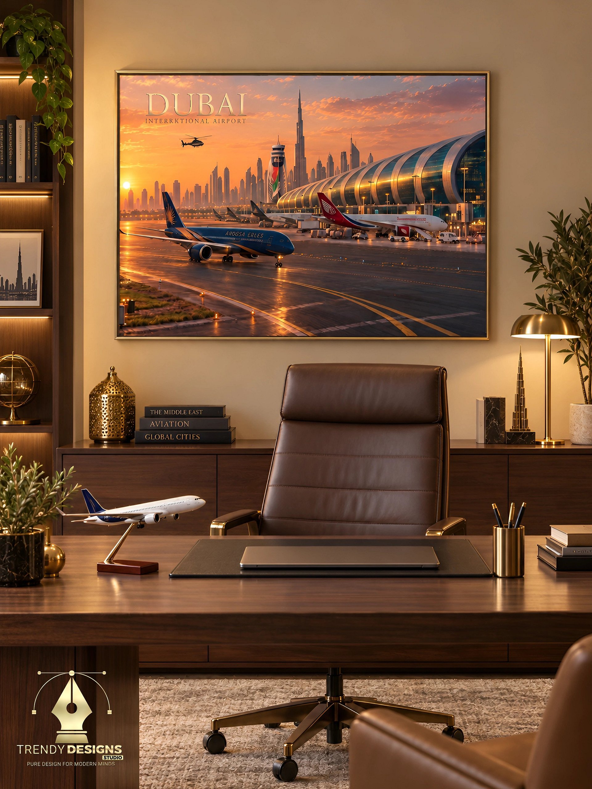 Dubai Golden Hour: The Hub of the World Matte Poster product image (2)