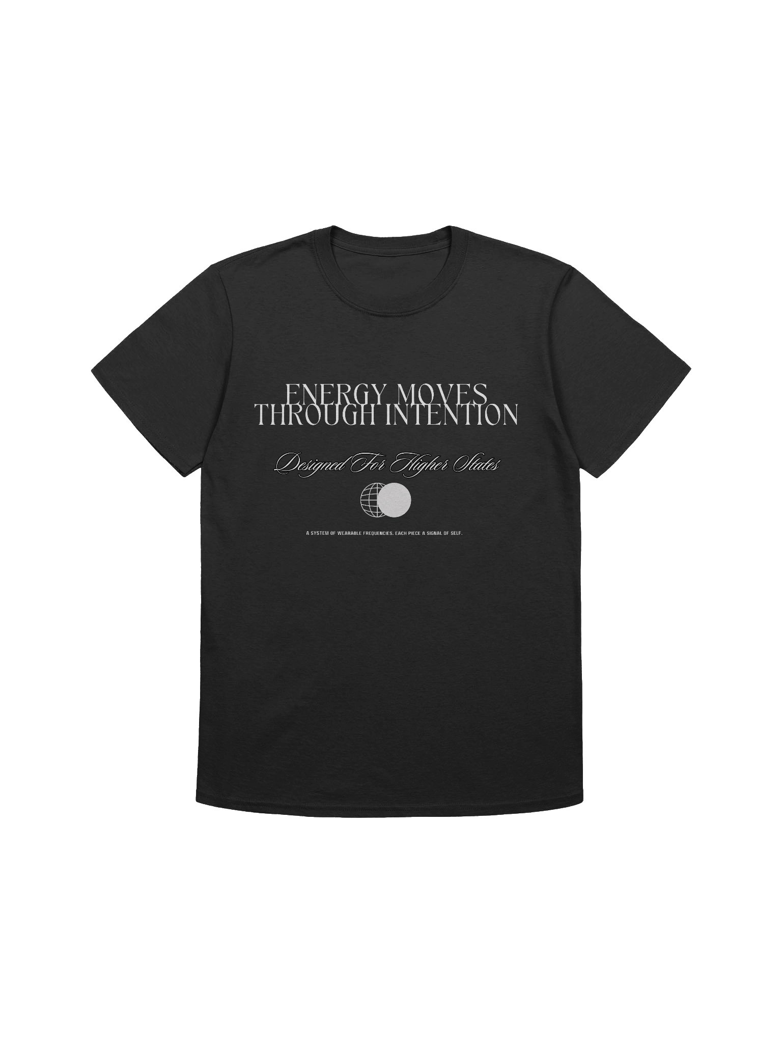 Energy Moves Through Intention Tee – Black Signal / Capsule 01 product image (1)