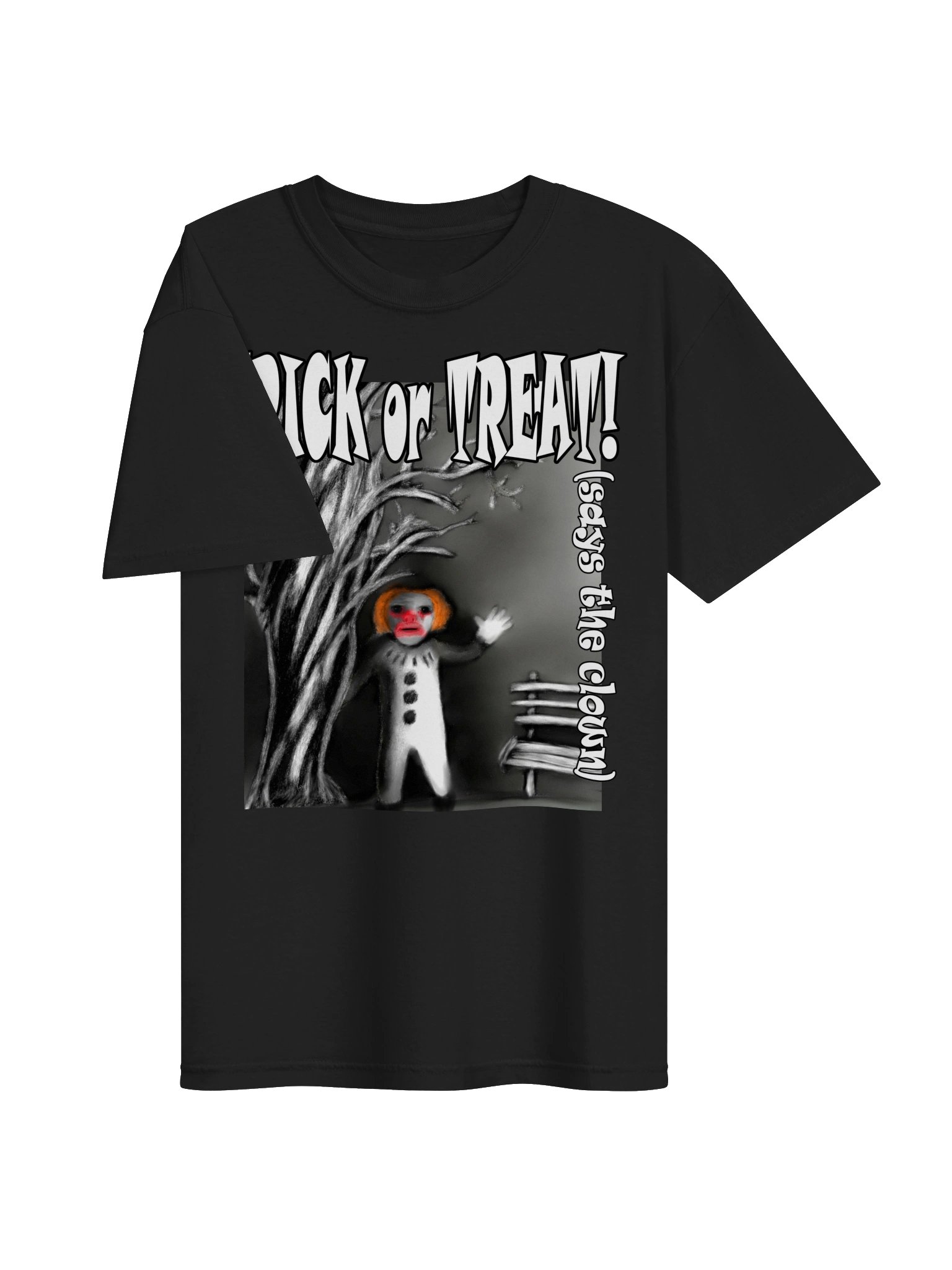 Clown "Trick or Treat" T-Shirt. Men's Comfort Colors Garment-Dyed Heavyweight T-Shirt product image (2)