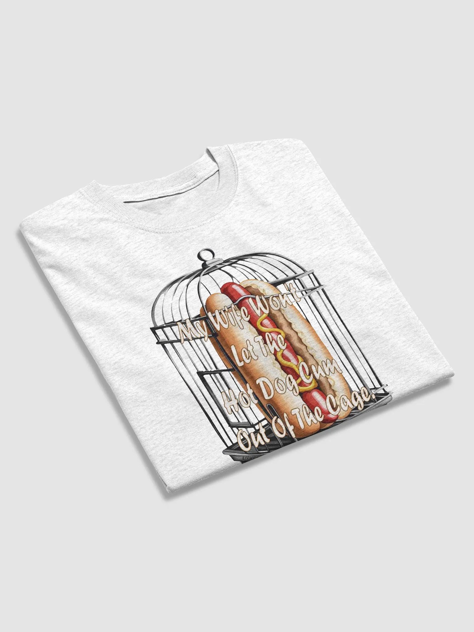 Hotdog in a cage T-shirt product image (29)