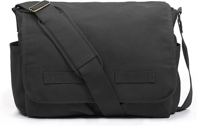 MEEBOY Classic Vintage Messenger Bag - Original Heavyweight Cotton Canvas Shoulder Bag with Upgraded Features product image (1)
