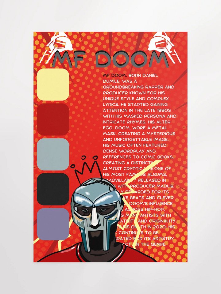 (20x30in) MF DOOM: Premium Unframed Poster product image (1)