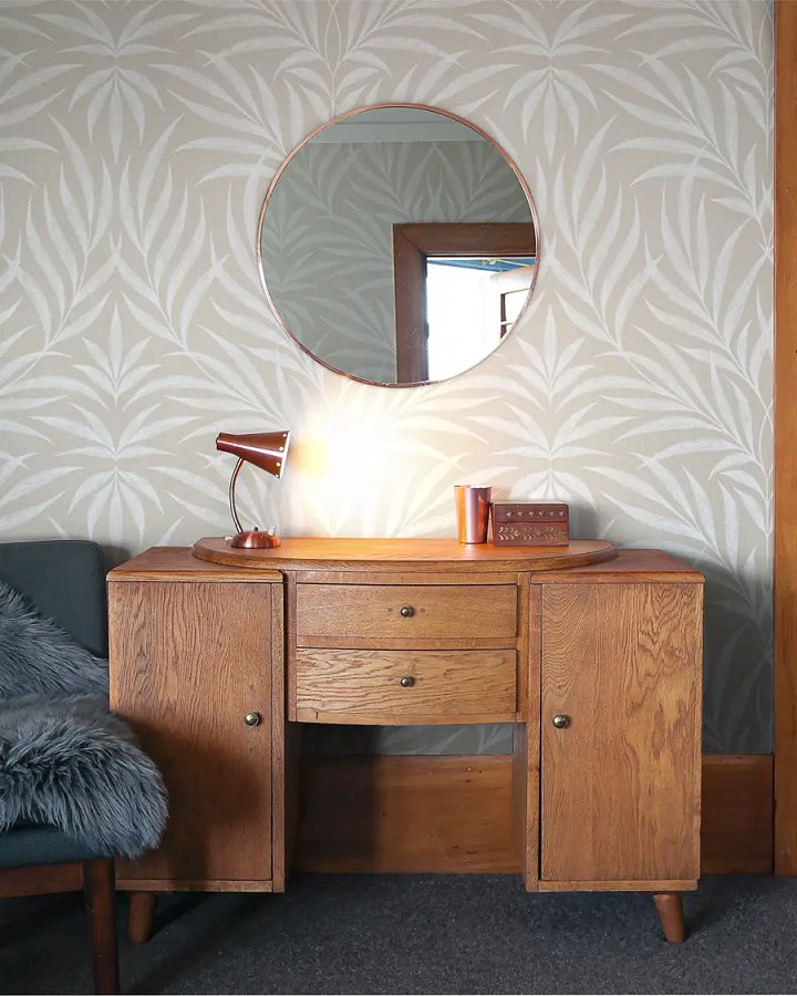 Wallpaper Mockup - Wooden dresser and mirror product image (2)