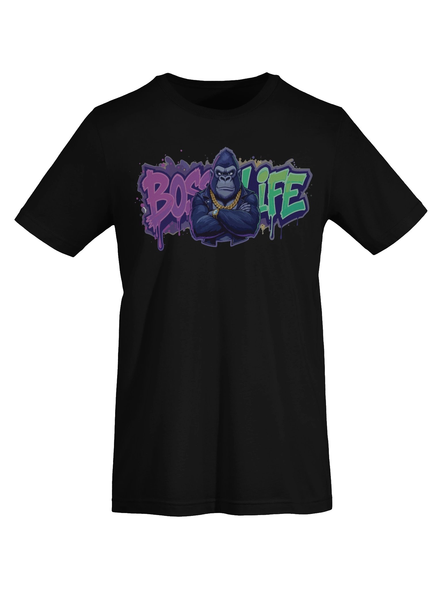 Boss Life Gorilla Graphic Tee - Unisex T-Shirt – Premium Printed T-Shirt for Everyday Casual & Streetwear product image (7)