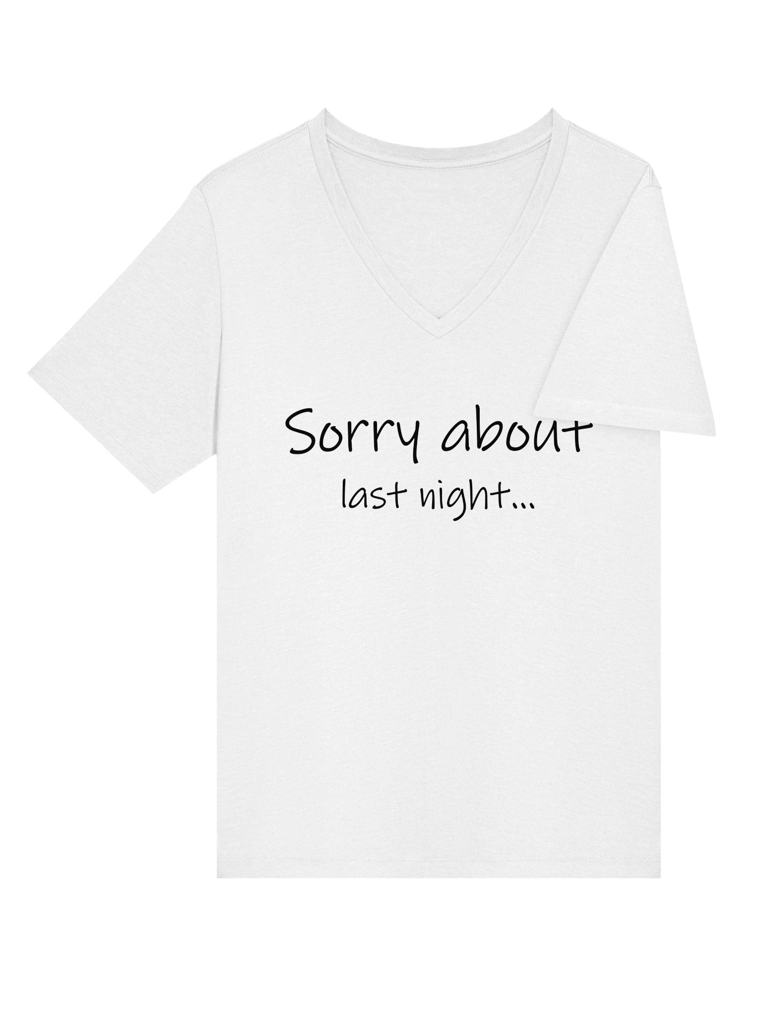 Sorry About Last Night V-Neck Tee Lt. product image (4)