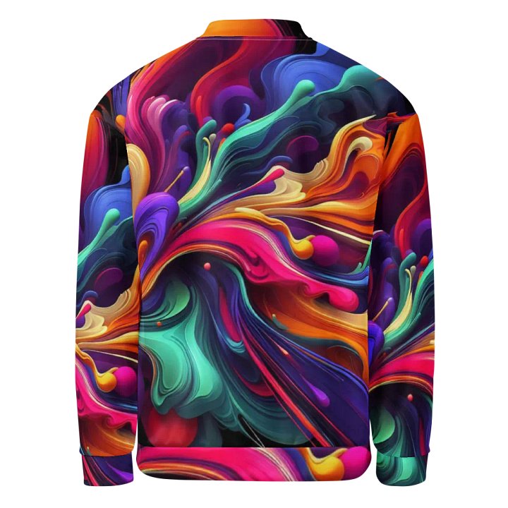 Swirling Spectrum All-Over Bomber Jacket | AI Design product image (2)