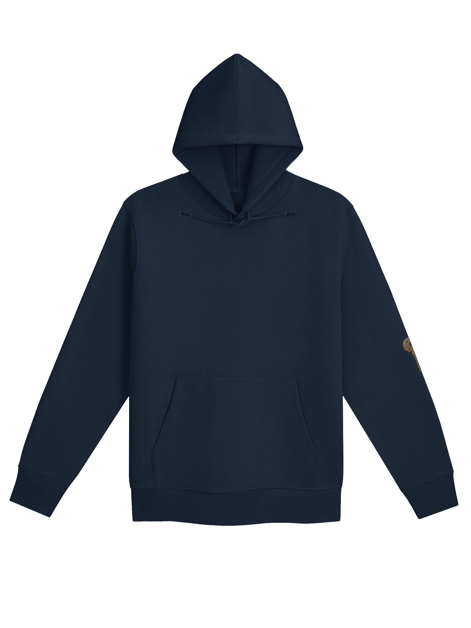 The Gatekeeper’s Key – French Navy Reverse Arm Edition (Back + Left Sleeve Print) | Organic Hoodie product image (1)